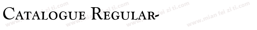 Catalogue Regular字体转换